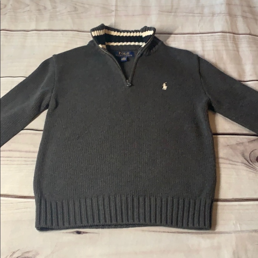 Boys Polo by Ralph Lauren Charcoal Sweater Small